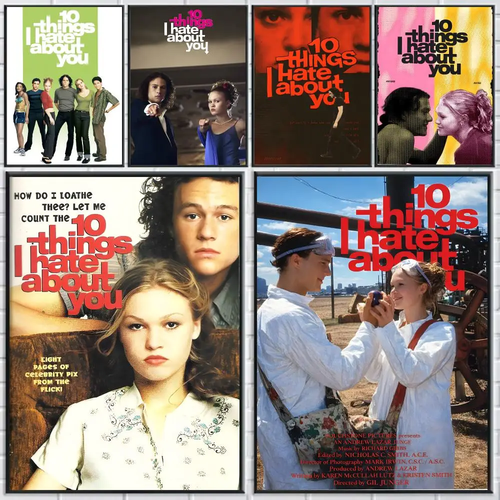 10 Things I Hate About You Poster HD Self-adhesive Waterproof Paper Sticker Suitable For Living Rooms Bedrooms Home Decor