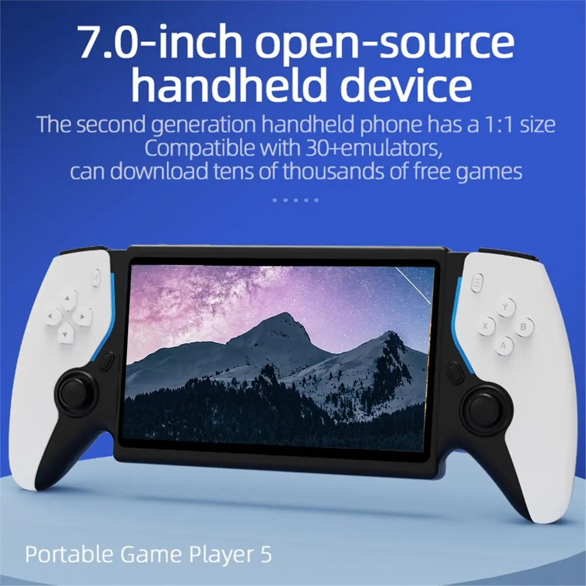 Y828A~!#7Inch Dual Joystick Handheld Game Console Pro with Handle Supports 30+ Emulators Gift for Gaming Enthusiasts B view 3