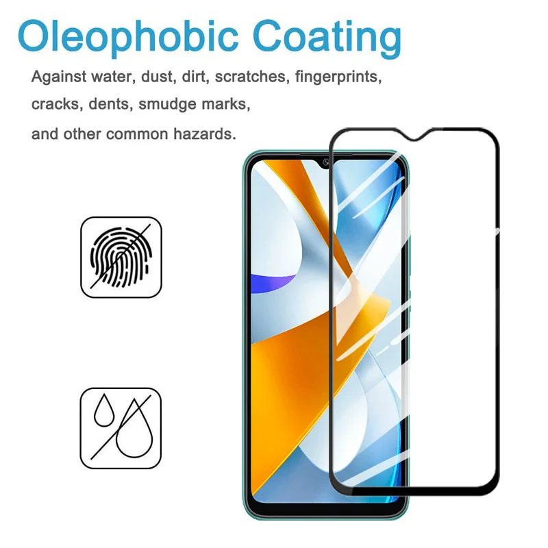 back and front poco c40 screen glass poco c 40 c50 protective glass poco c50 camera film protector c40 poco glass poco x4 gt ultra clear ptotector