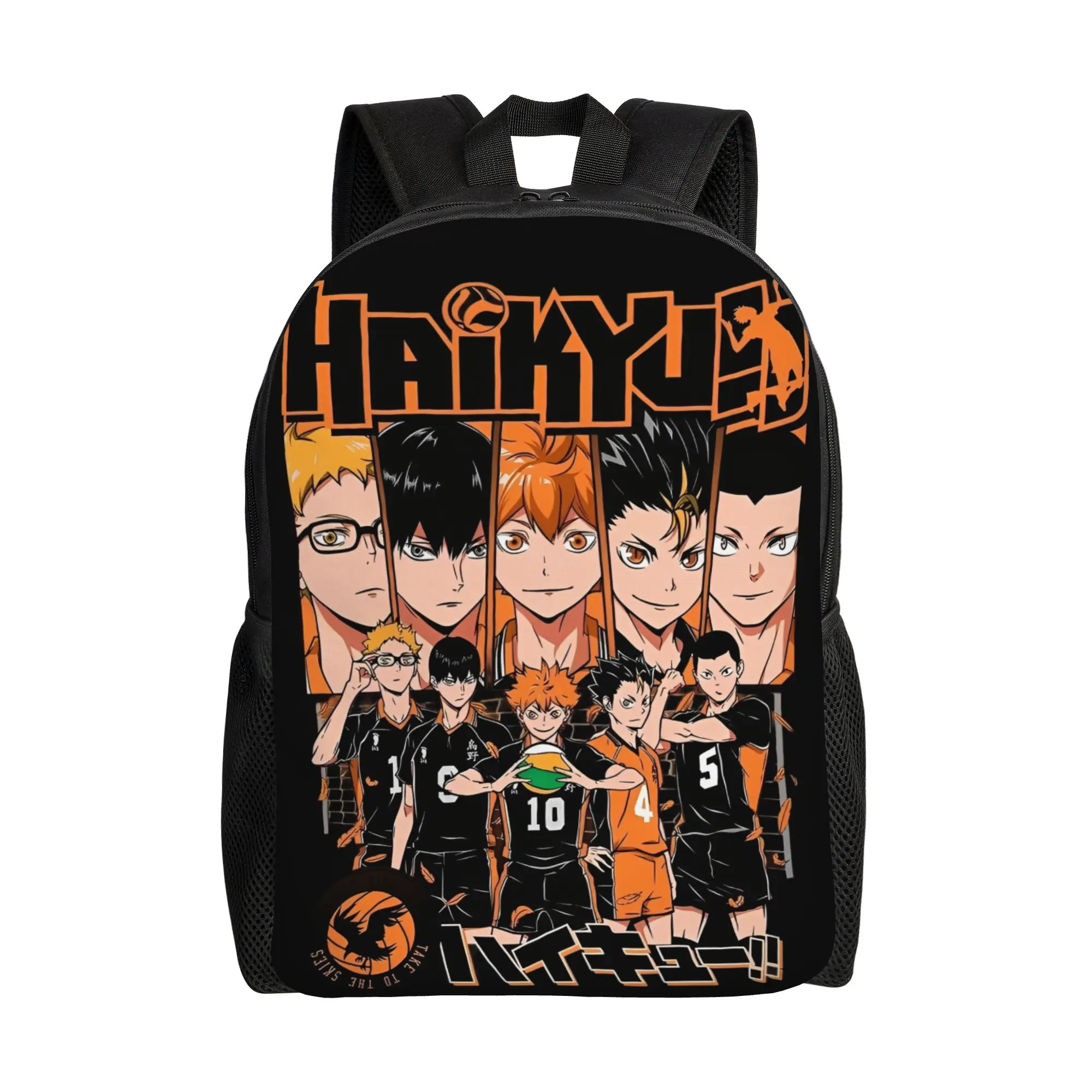 

Рюкзак Haikyuus Manga для мужчин и женщин, повседневный, для старшей школы, бизнеса, колледжа, сумка через плечо, для активного отдыха