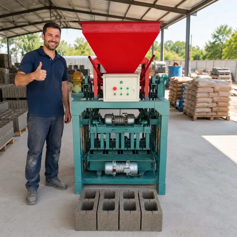 Picture 4: Block Making Machine Cement Brick Machine for Local Construction for Customized Cement Mold Hot Sale Hopper Feeding