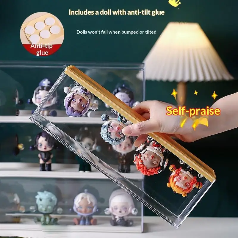 Hot Sale Acrylic Doll Collectible Display Case Transparent Toy Storage Box Stackable Dustproof Rack