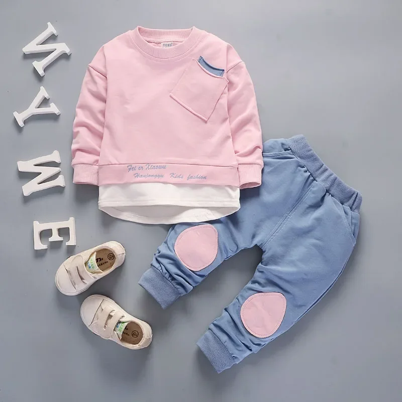 Autumn Children Boy Girl Clothes Kids Long Sleeve T-shirt Pants 2pcs Suits Kids Clothing Sets Toddler Tracksuits 1 2 3 4 5 YEARS