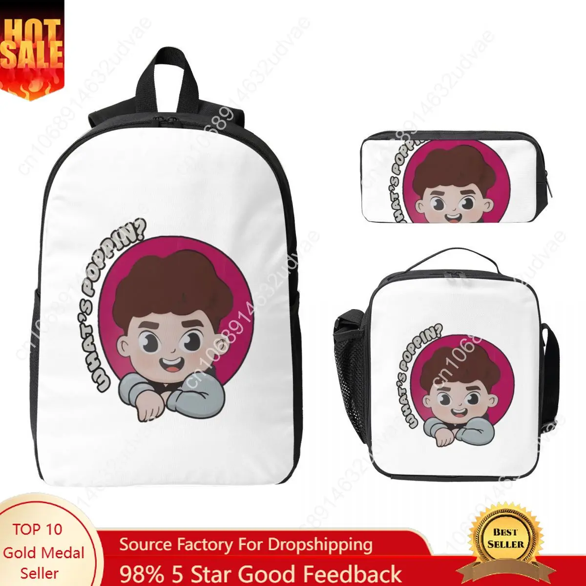 

Caylus Backpack Student Boys Girls BookBag School Bag Computer Shoulder Bags 3ps Insulated Lunch Bag Pencil Case