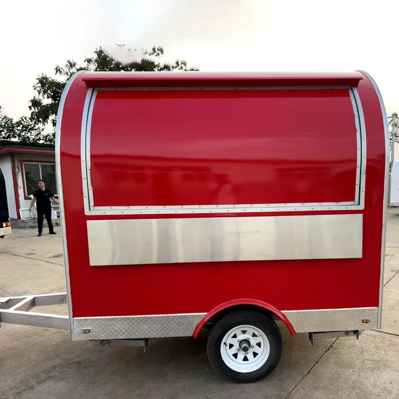 Carro móvil eléctrico para perritos calientes, camión de helados, barra de jugo, remolque expendedor, quiosco grande de comida rápida para restaurante y negocios