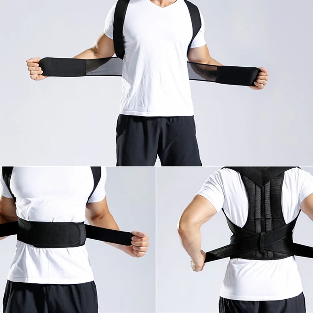 Adjustable Back Posture Corrector With Breathable Shoulder And Waist Support Straps For Boys And Girls To Relieve Back Pain