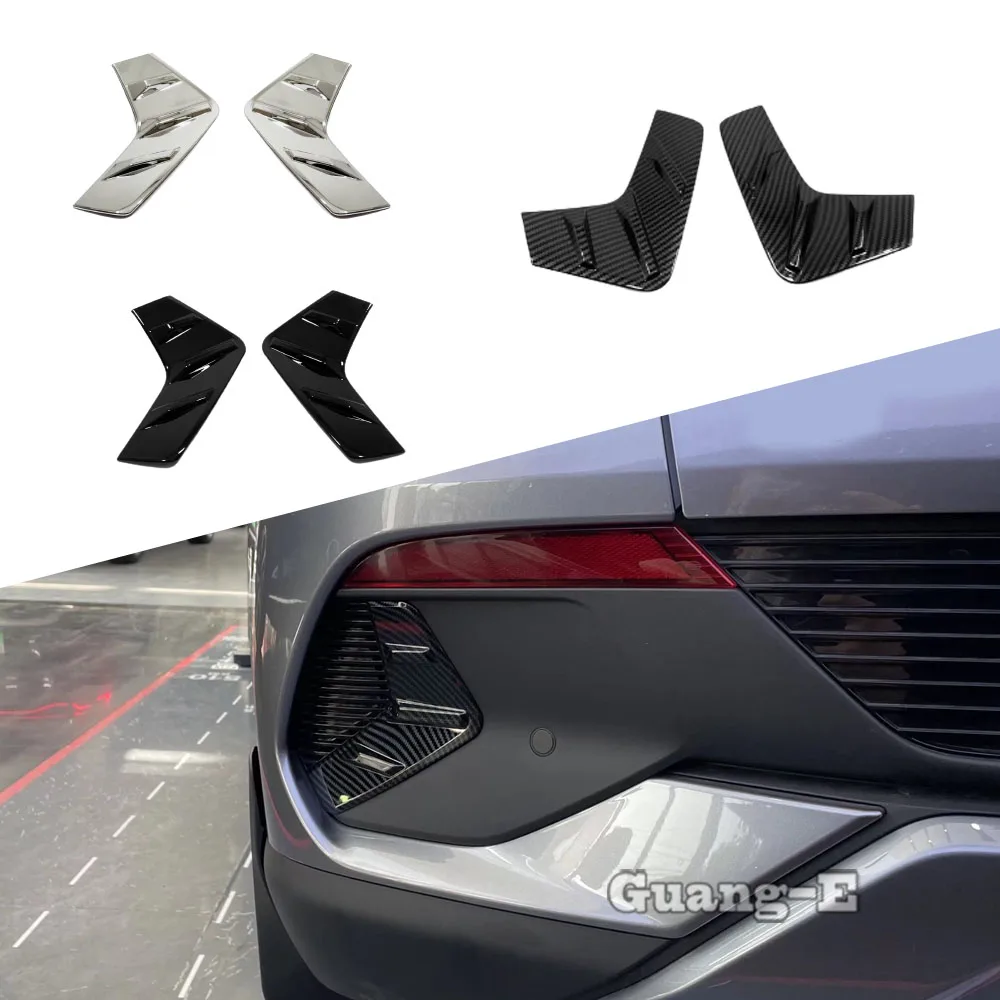 For BYD ATTO3/Yuan Plus 2022 2023 2024 ABS Plastic Car Tail Rear Fog Light Lamp Frame Cover Trim Eyebrow Exterior Accessories