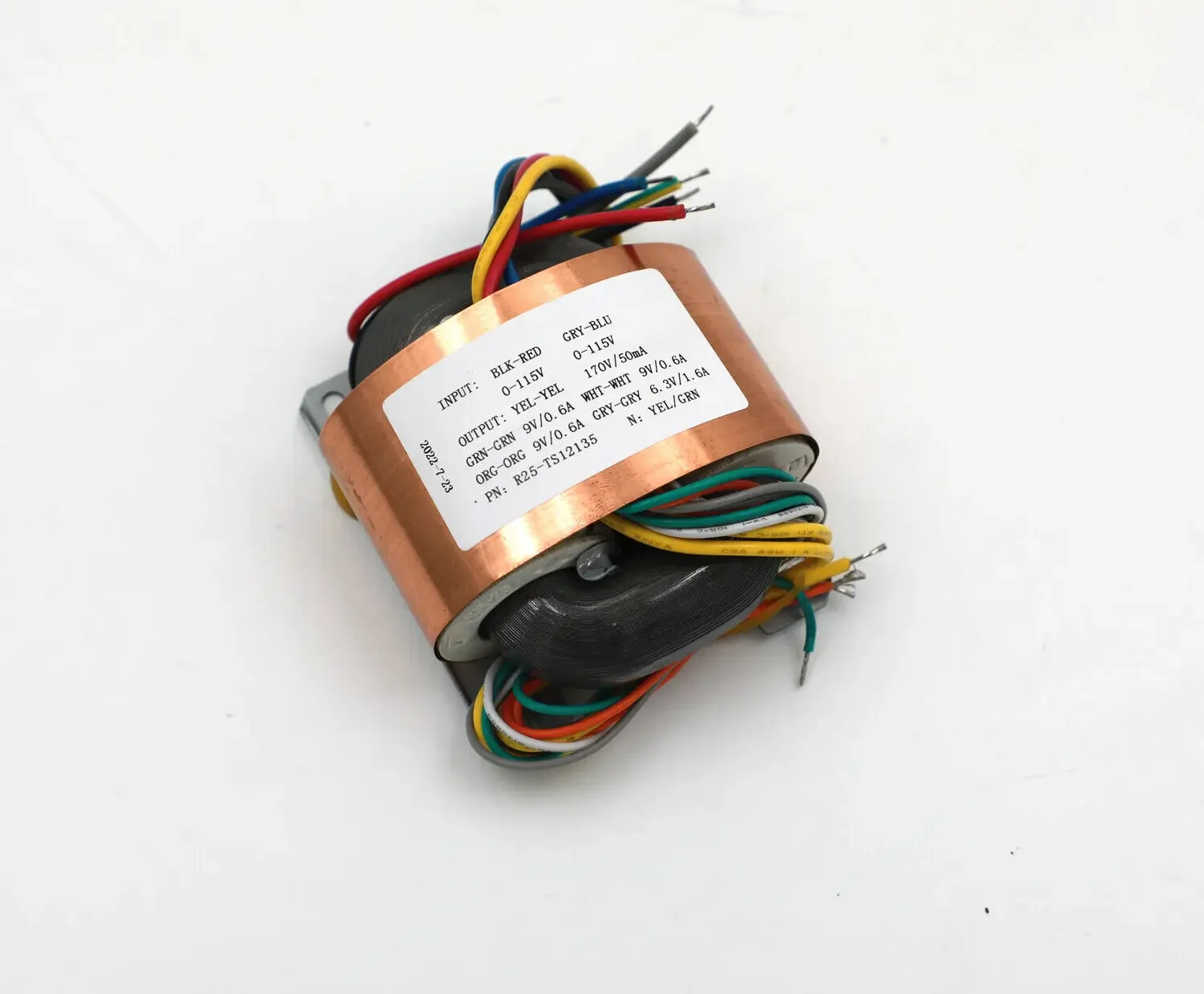 35W R-transformator rdzeniowy 0-115V * 2, aby 170V + 6.3V + 9V * 3 dla AD1865 nr rury DAC DIY