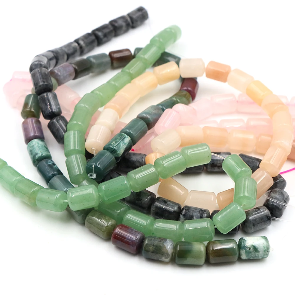 10x14mm Natural Stone Crystal Quartz Jewelry Making Cylindrical Loose Spacer Bead Beaded for DIY Stretch Bracelet Jewelry Crafts view 5
