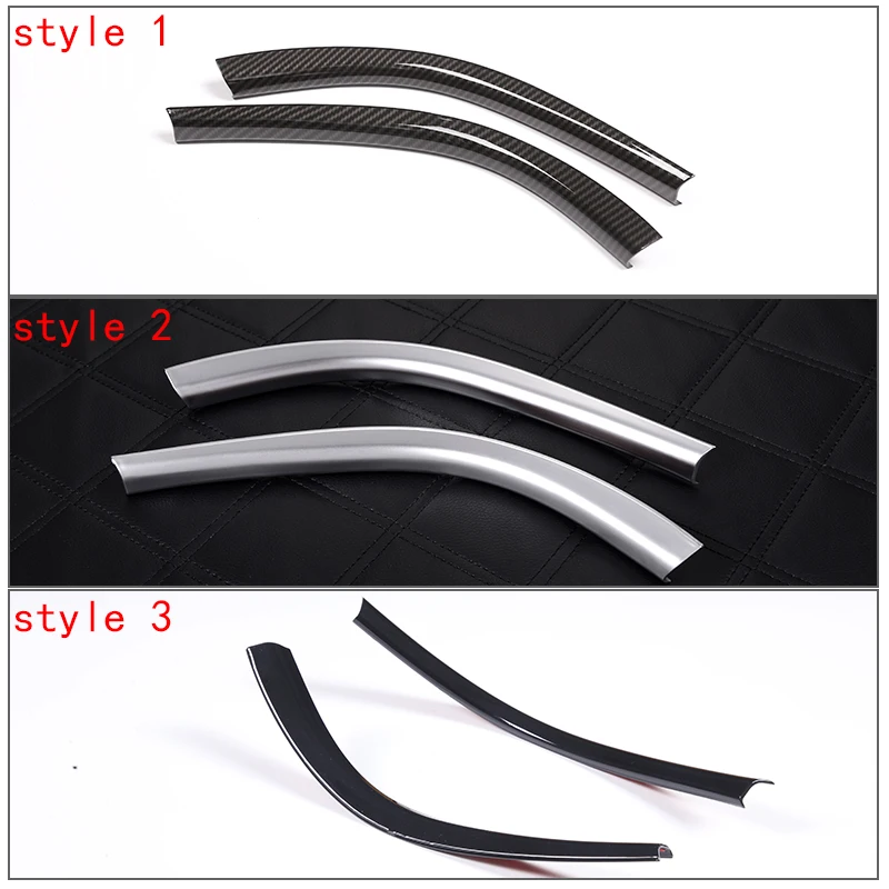 For Mercedes Benz A/GLA/CLA Class 200 220 260 W176 A180 2 Pcs Carbon Fiber ABS Center Console Decoration Strips Trim