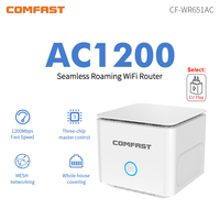 COMFAST AC1200 Mesh WiFi Router Gigabit 2.4Ghz 5.8Ghz Wireless Repeater Extender One-click Mesh 4 Antennas Signal Booster