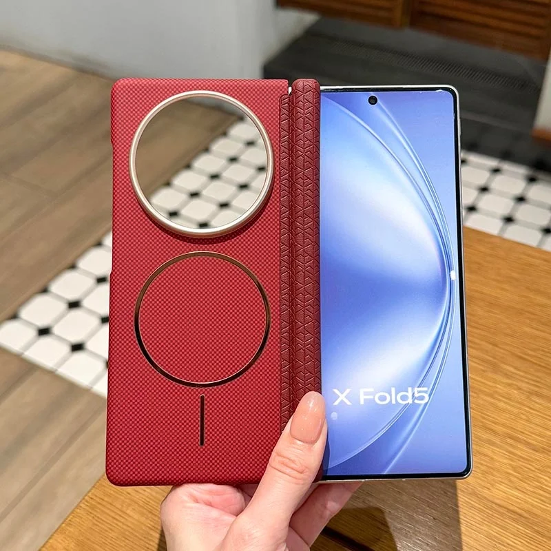 

Middle Protector For Vivo Fold 5 3 Pro Case Protective For Magsafe Circle Pattern Mobile Phone Back Cover