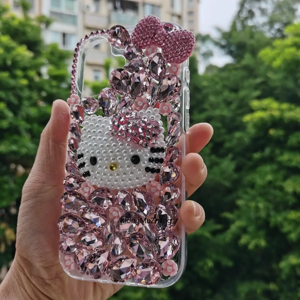 Sanrio Hello Kitty Pink Diamond Bow Niedliche Handyhülle für OPPO Find X9 X9Pro X8 X8 Ultra X8S X7 Ultra X6 Pro X5 Lite X3 Girl Cover – Detail 4