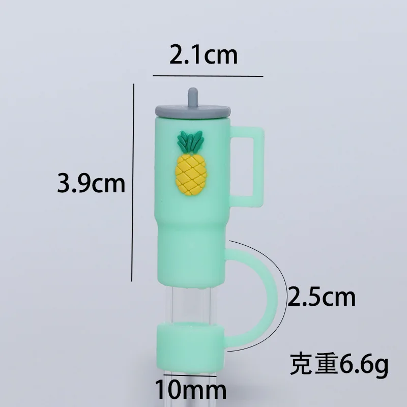 Silicone Fruit Straw Topper for Stanley 30&40 Oz Tumbler Cute Straw Caps Covers Cup Mug Accessories Reusable Spill-Proof Plug