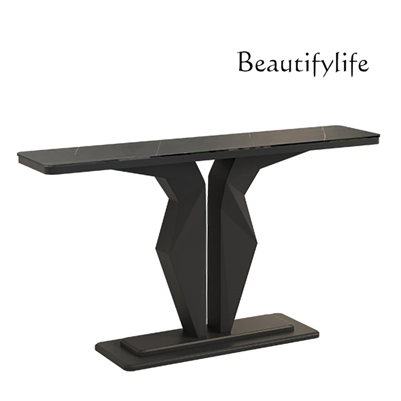 Light luxury enigma platform against the wall ultra-narrow decorative end view table simple modern designer fashion