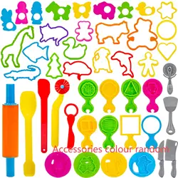 Play dough Tools 45 PCS Play Dough Tools Set for Kids, Play Dough Accessories Plastic Playdough Animals Shapes Cutters,Playdough