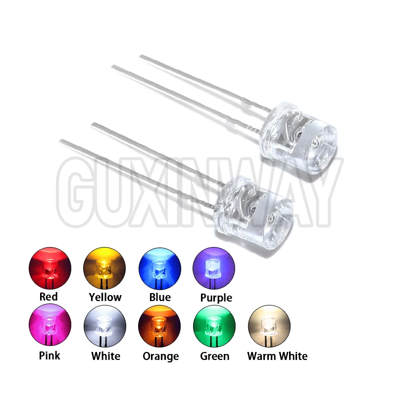 100Pcs 5Mm Flat Top…