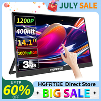 HGFRTEE portable display 14-inch touch screen display 10point touch screen portable screen suitable for laptop PC Mac Xbox PS4/5