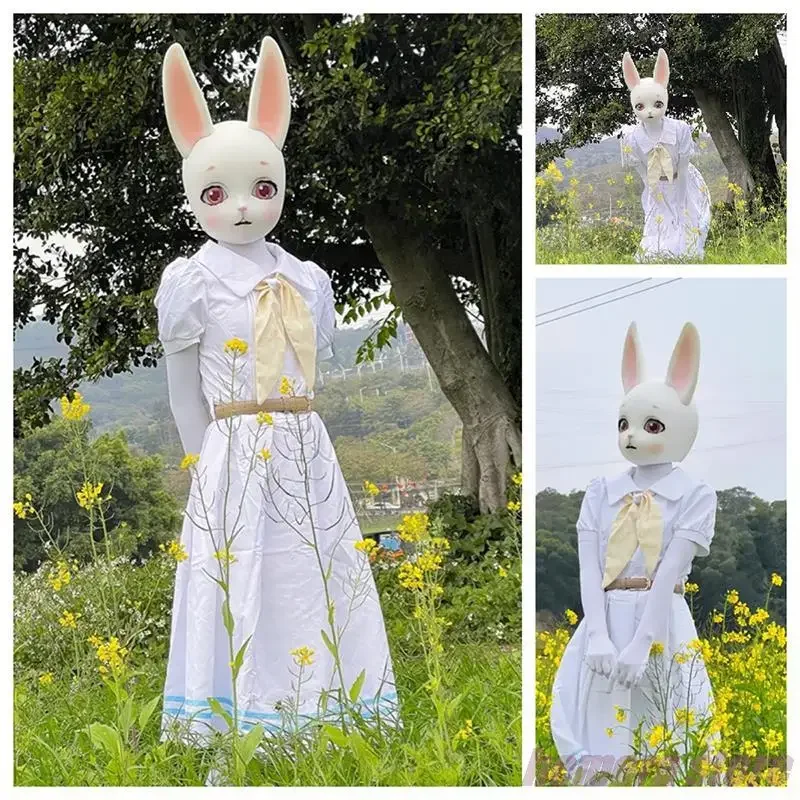 Anime beastars Choi cosplay costume lolita dress JK uniform enrollment wig ears White Rabbit Halloween costume for women