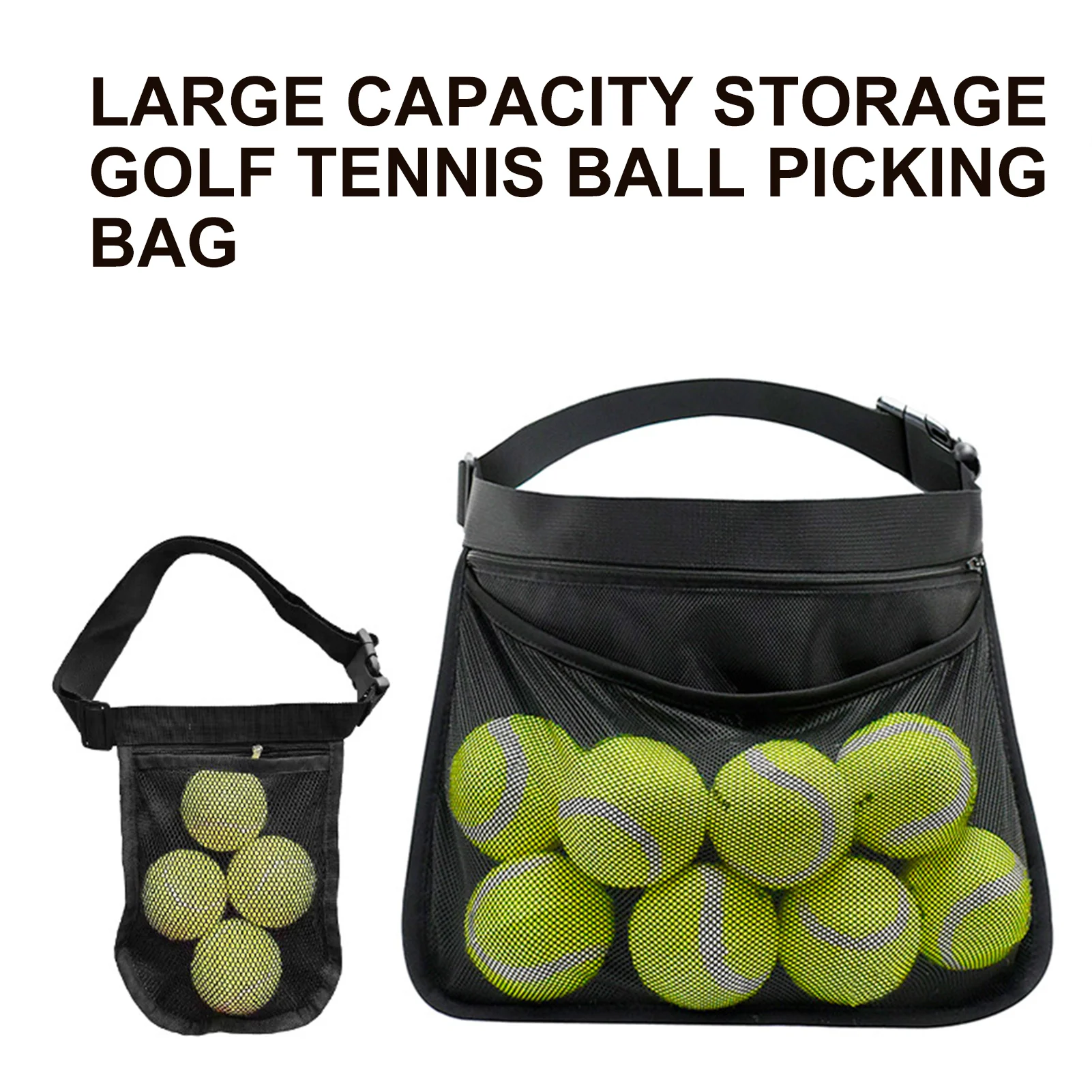 

Держатель для теннисных мячей, поясная сумка для пиклбола, поясная сумка, дышащая сумка для хранения бейсбольных аксессуаров, портативная поясная сумка для гольфа