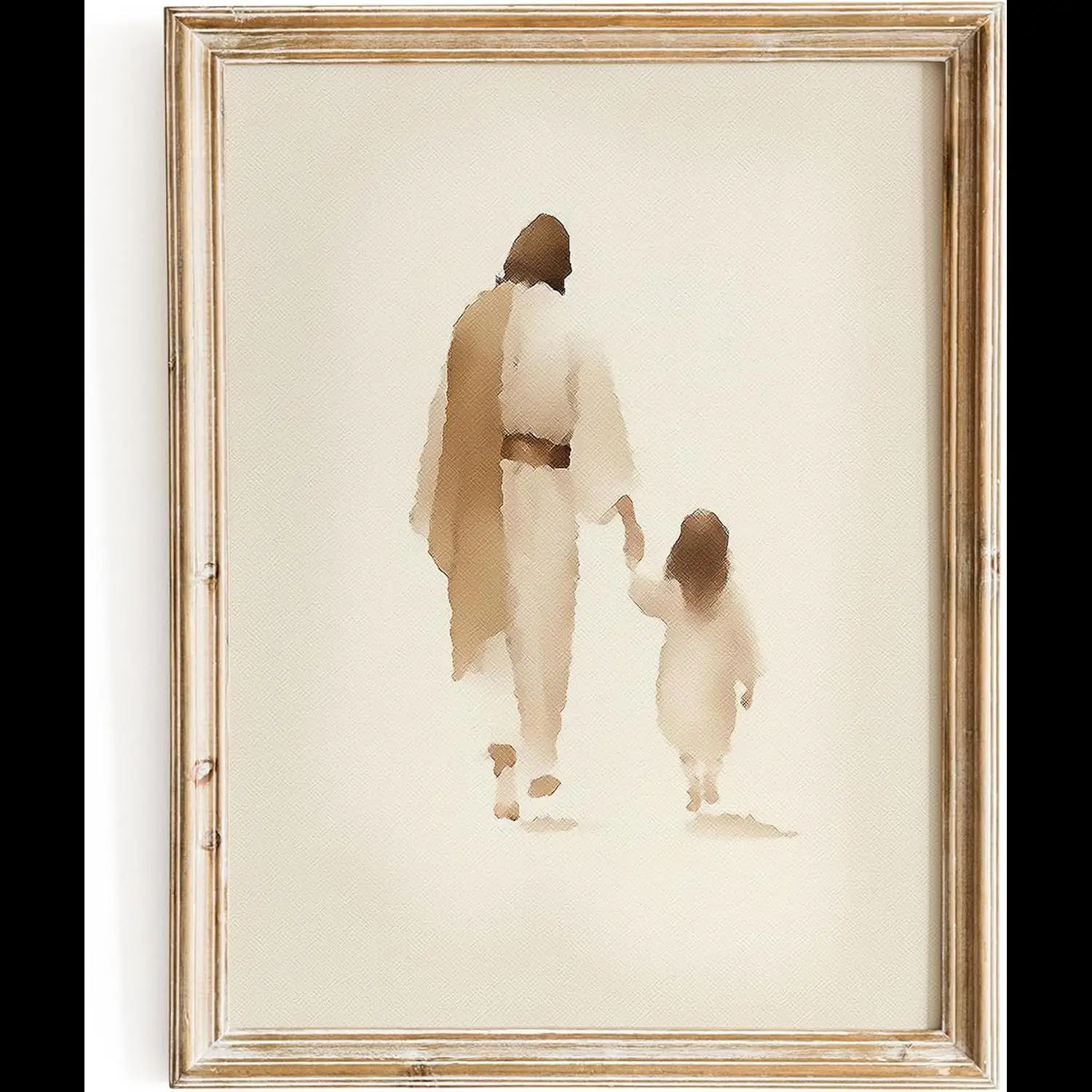 ESSEN Life The Way He Leads Christian Bible Wandkunst, minimalistisches Boho-Jesus-Poster, religiöses Heimdekor, Geschenk für Frauen x In N