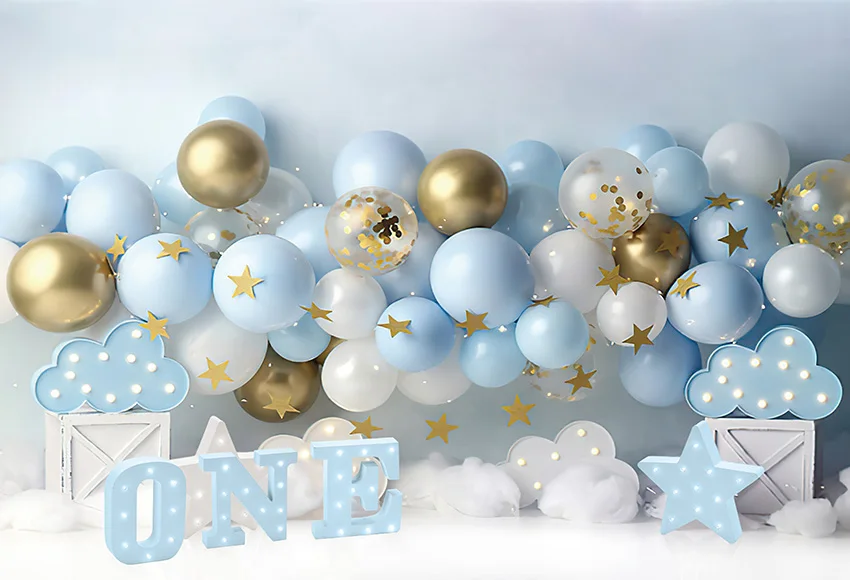 Mehofond Photography Background Boho Balloons Boy Girl 1st Birthday Party Cake Smash Portrait Decoration Backdrop Photo Studio