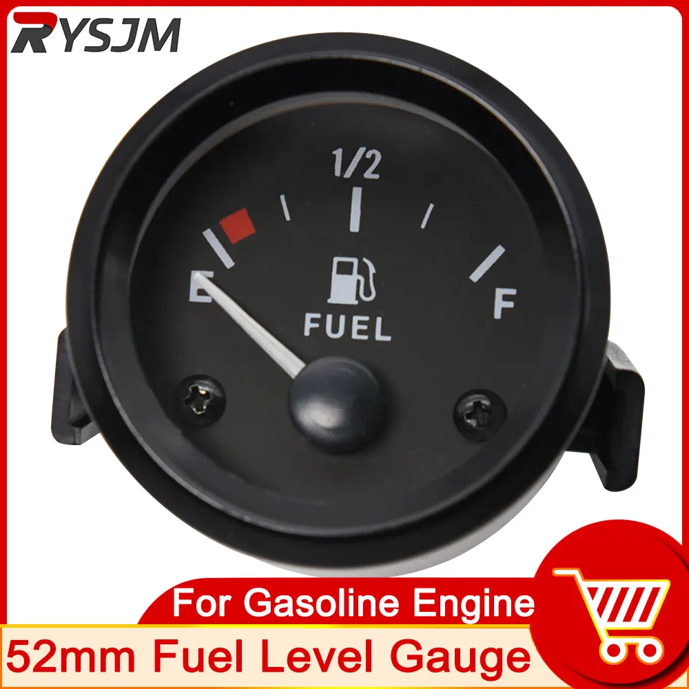 240~33ohm Fuel Level Gauge 12V 52mm Car Motorcycle Fuel Level Meter Car Fuel Gauge Modification Accessories Parts Fuel Level