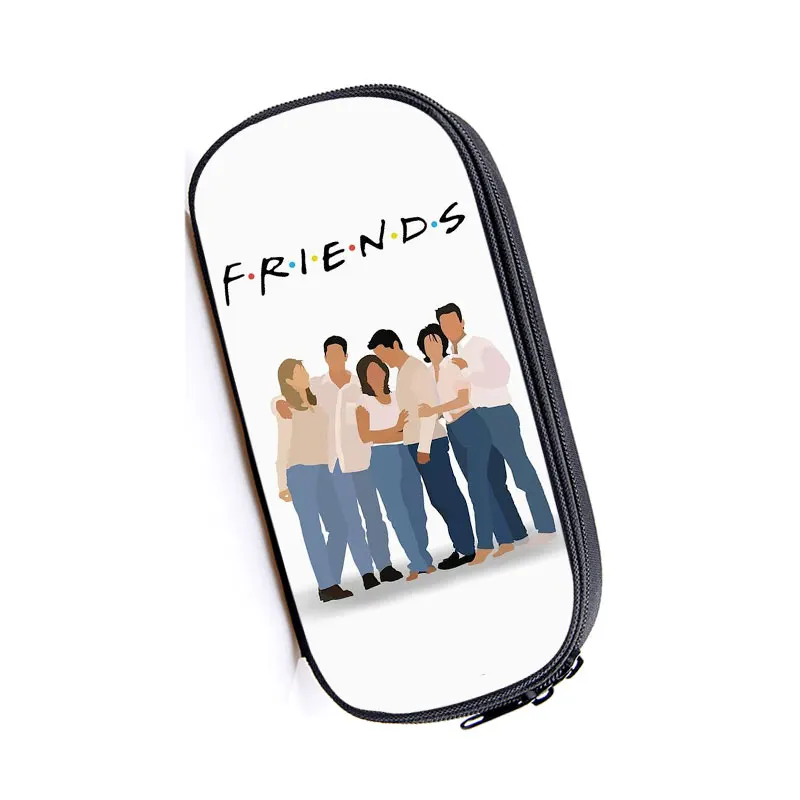 Friends Print Pencil Case Women TV Show Makeup Bags Teenager Boys Girls CENTRAL PERK Pencil Bag Stationary School Supplies Gift