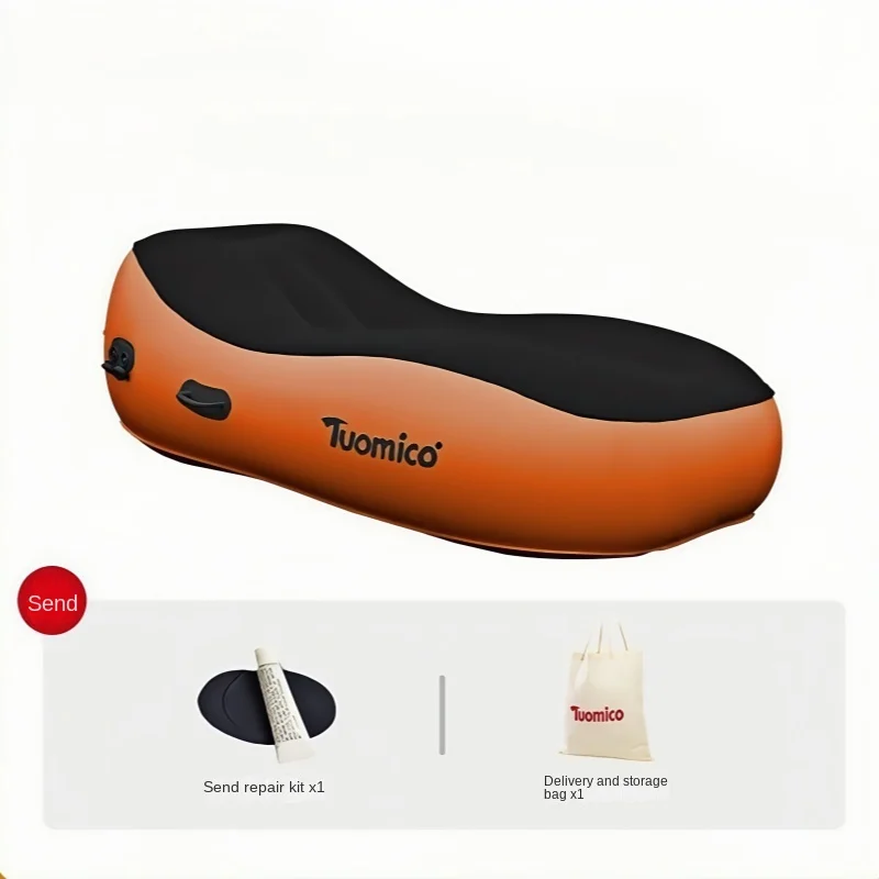 

Fully Automatic Luxury Inflatable Sofa, Outdoor Camping Foldable Air Cushion Lounge Chair with Built-In Electric Inflation Pump