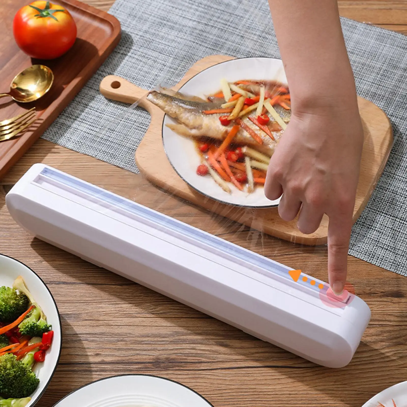 Food Wrap Dispenser - Effortless Kitchen Tool for Wrapping and Cutting
