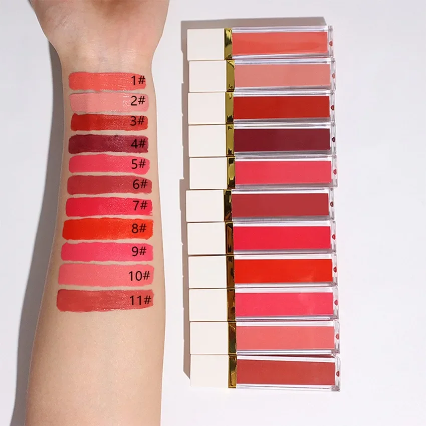 Fard à joues liquide de marque privée 11 couleurs, Logo personnalisé, pigment longue durée, imperméable, rendu des couleurs, maquillage, vente en gros, sans cruauté