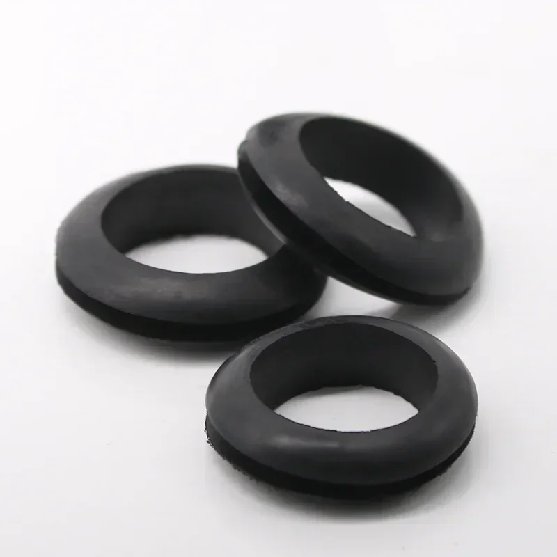 1000pcs Rubber Grommets Gasket 3mm/4mm/5mm/6mm/8mm/10mm/12mm Double Sided Coil Wire Protective Coil Seal Ring Cable Ring O-ring