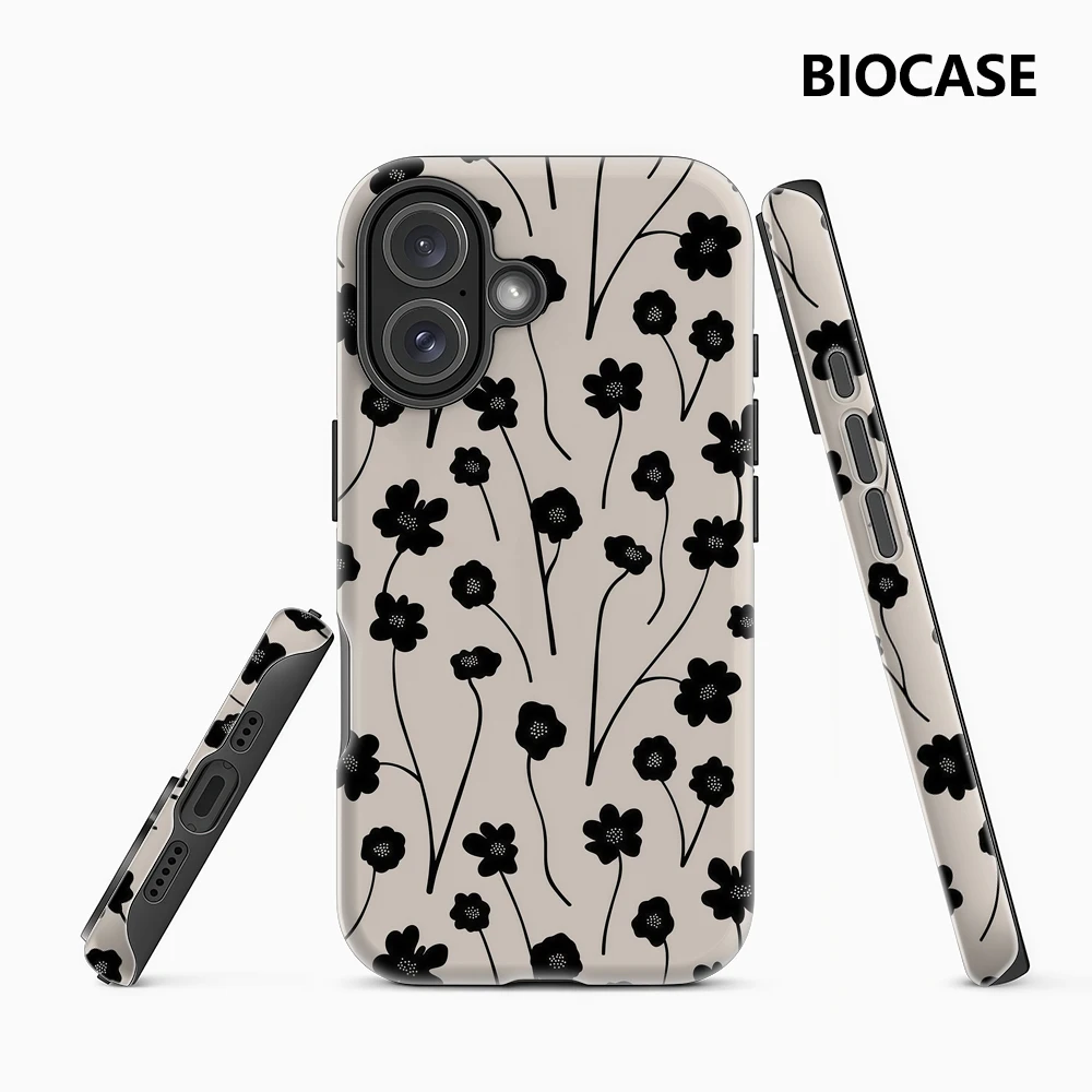Silhouette Little Flowers IPhone 17 Must-Haves Handyhülle für IPhone 17 16 15 14 13 12 Pro Max Plus Doppelschichtige Rückseite