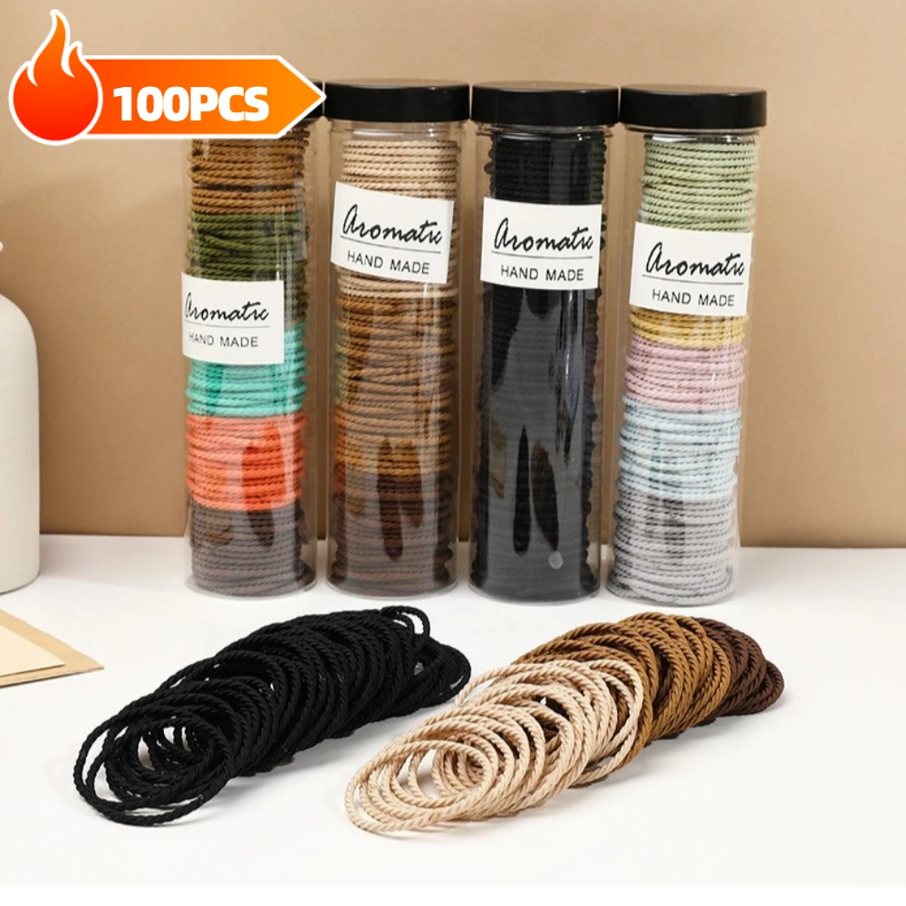 

100PCS Elastic Hair Bands Ties for Women Girls, Basic Hair Accessories Scrunchie Fashion Headband