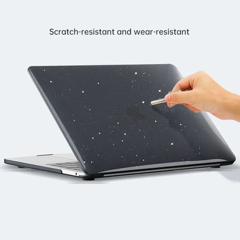 Glitter Starry Sky Sleeve Case for Apple Macbook Pro Air Clear Transparent Laptop Bag 16.2 14.2 13.3 13.6 inch Plastic Cover