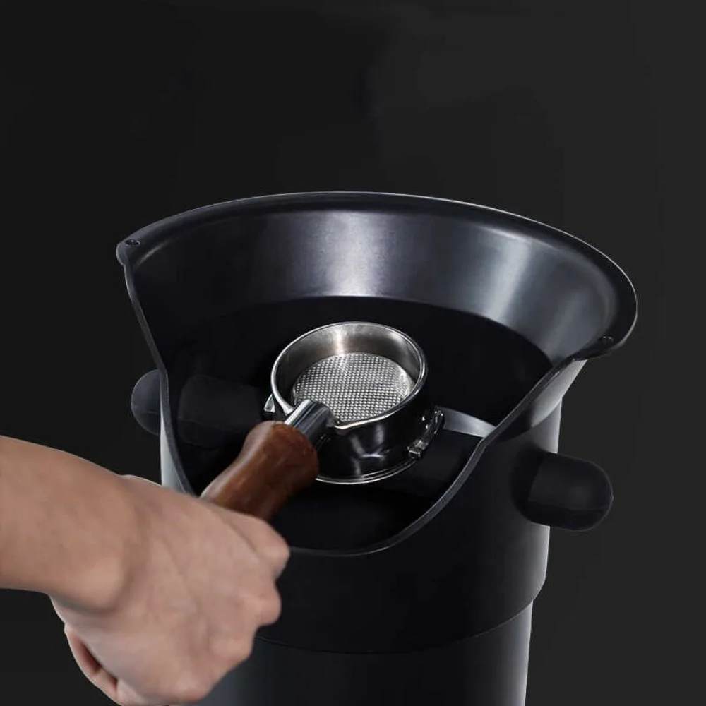 

Large Capacity Coffee Knock Box Vertical Removable Lid Coffee Grounds Bucket Easy To Clean Detachable Coffee Crusher Container