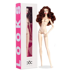 دمية عارضة أزياء للفتيات الجسم الأوروبي عارية أسود أشقر الشعر الأبيض أو الجلد العادي الجلد 12 مفاصل نشاط اللعب هدايا 1:6 أعلى 8 مبيعات دمية امرأة عارية - No3