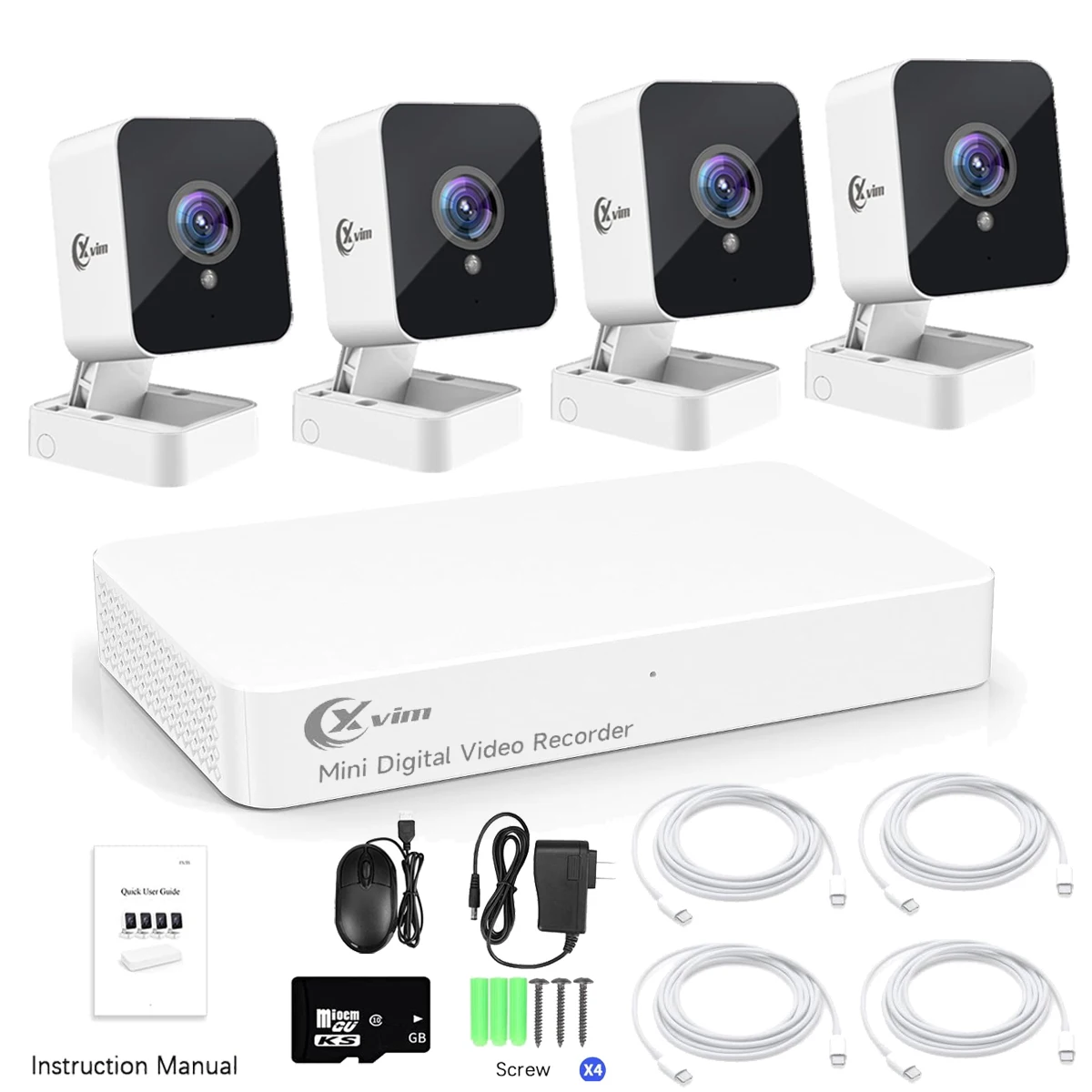 XVIM 1080P 8CH DVR Security Camera System Outdoor Waterproof Night Vision CCTV Recorder Video System Surveillance Camera Wired