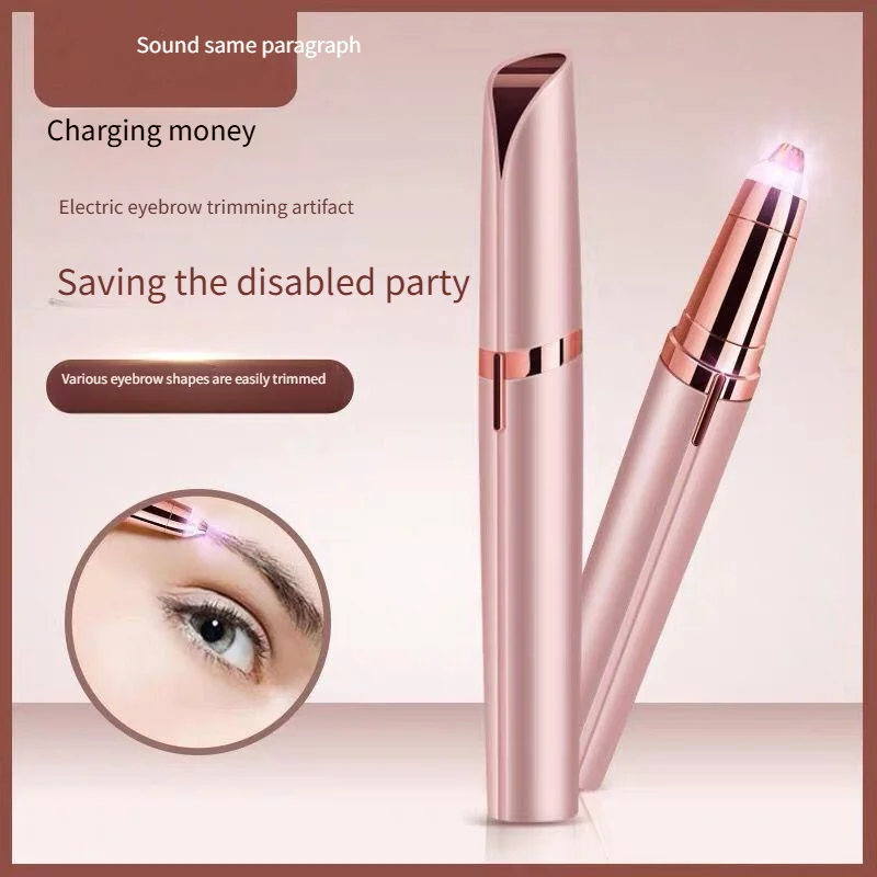 Recortador de cejas eléctrico 220 para mujer: removedor de vello recargable, moldeador de cejas automático, pluma de afeitar para cejas