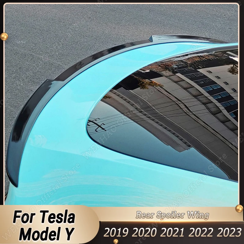 For Tesla Model Y 2019-2023 High-performance Gloss Black Car Rear Trunk Spoiler Wing Body Kits Trim Exterior Accessories