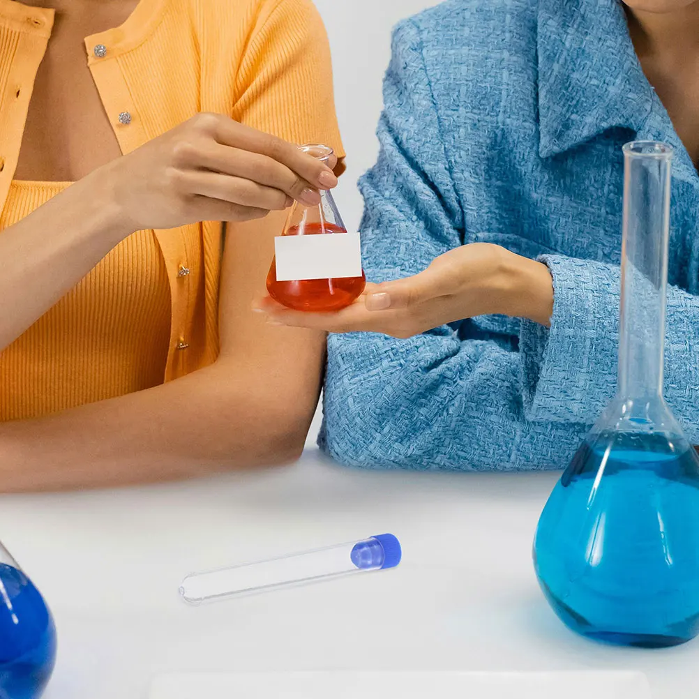 100 Pcs Sampling Tube Plastic Sample Test Tubes Storage with Caps Clear Replacements Empty