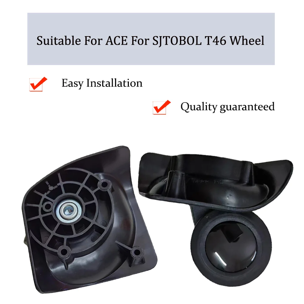 Suitable For ACE For SJTOBOL T46 Luggage Wheel Trolley Case Wheel Pulley Sliding Casters Universal Wheel Repair Wear-resistant