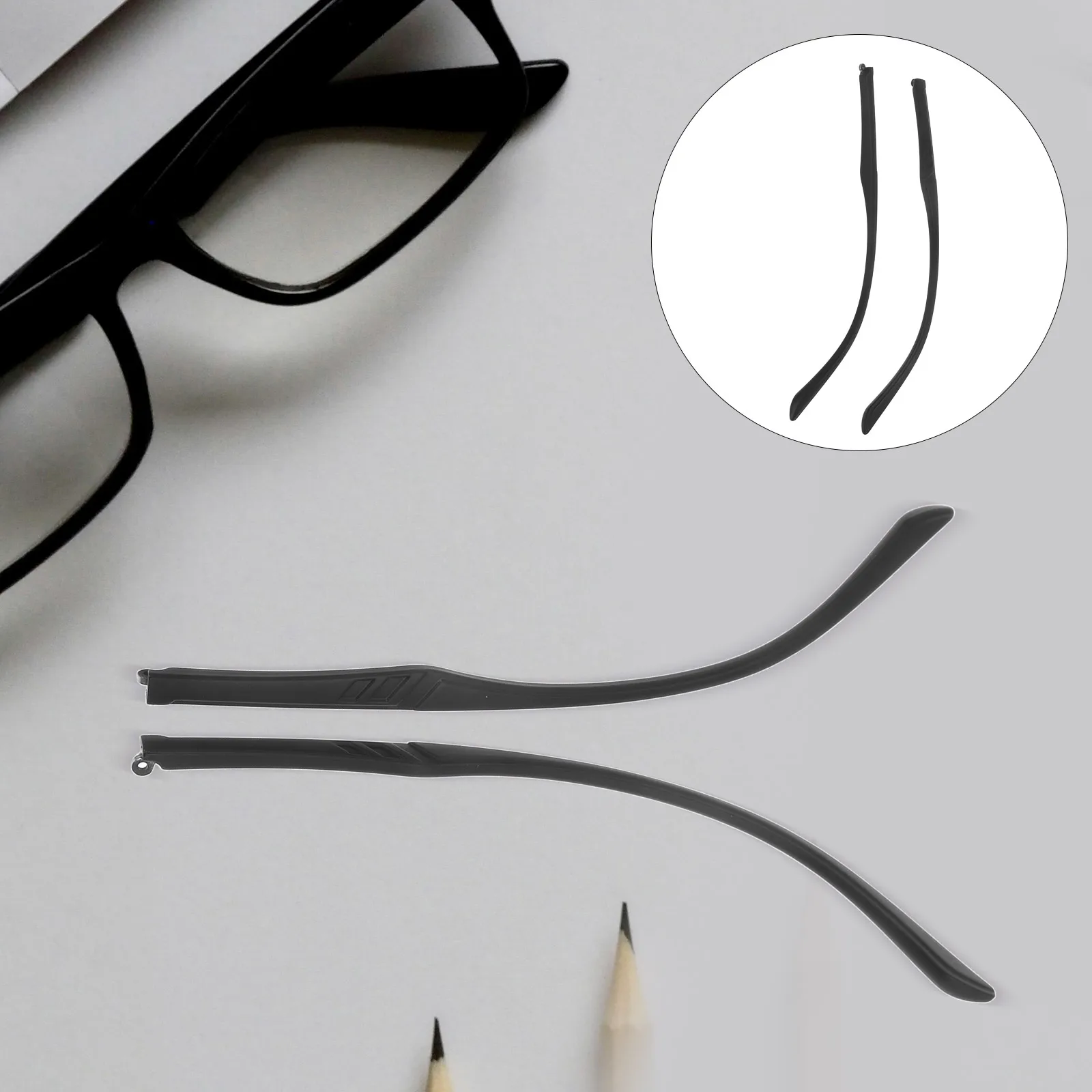 

Glasses Accessories Replacement Temple Arms TR90 Material Lightweight Black Eyeglass Parts Repair Kit Sunglasses Frame Fit