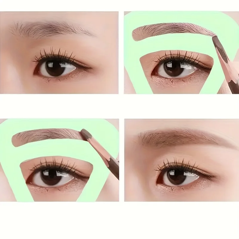 Ensemble de 2 modèles de mise en forme des sourcils, dessin et décoration des sourcils DIY, carte de traçage des sourcils, carte de croisement des sourcils, eyeb