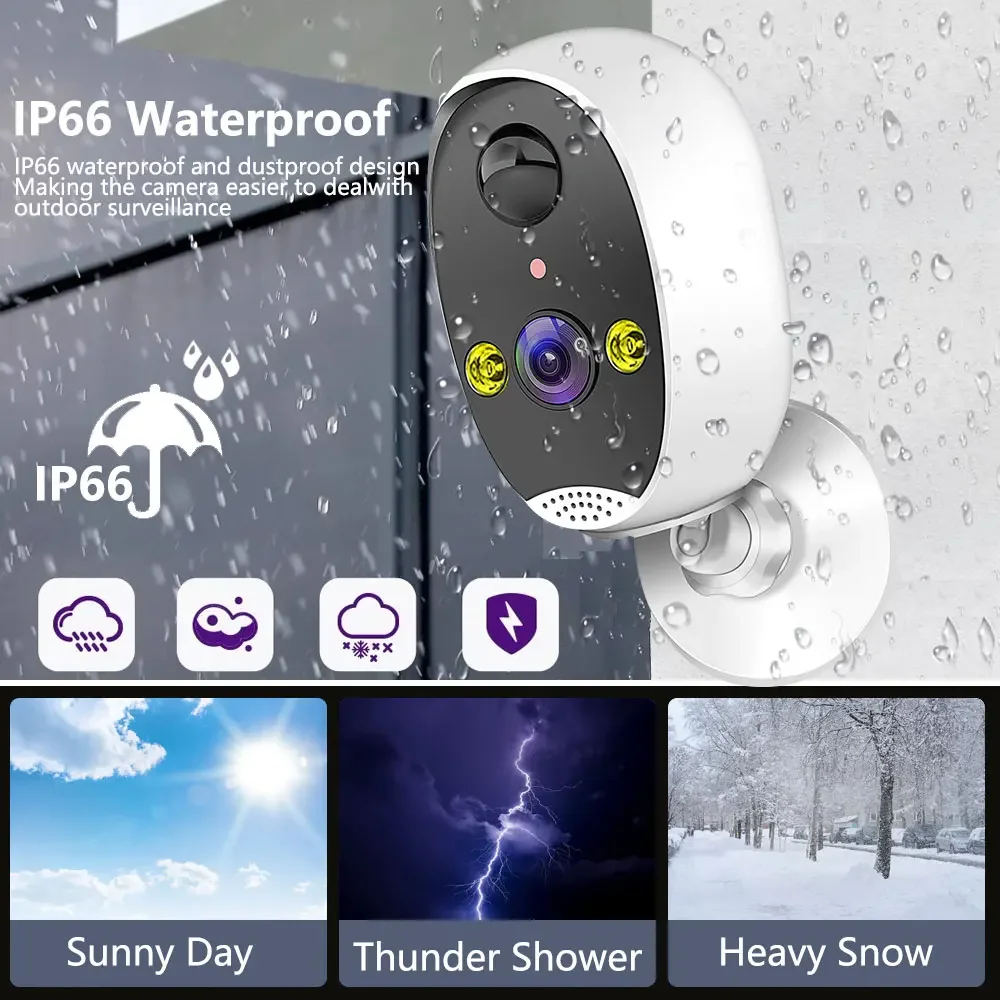 IPC360 Home Battery IP Cameras Outdoor 5MP Wireless WiFi Security Human Detection Alarm Video Recording Surveillance Camera Home