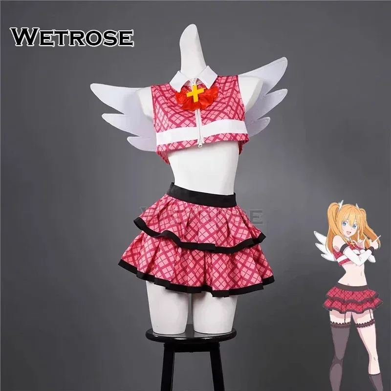 

【Wetrose】In Stock Ririsa Nigoriri Stage Collab Deresuta Plaid Skirt Cosplay Costume 2.5 Dimensional Seduction Liliel Lilliel Wig