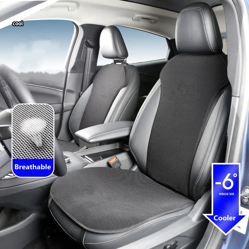 

Car Seat Cover Set Summer Ice Silk Front and Rear Seat Covers Auto Seat Protector Car Seat Cushion Pad for Ford Mach-E 2021 2022