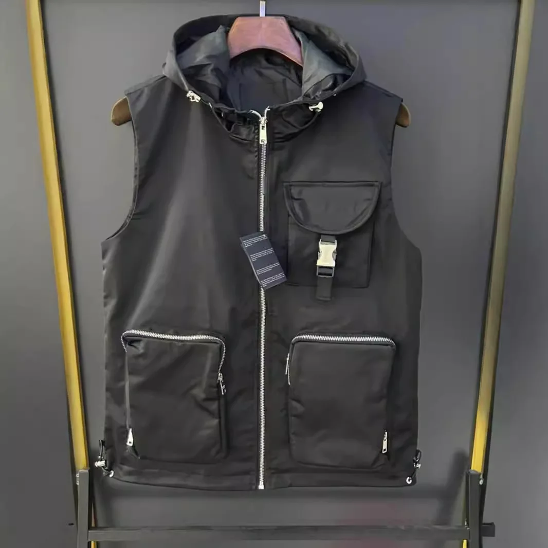 

Мужская куртка с капюшоном American Sle, осень 2024, новый тренд, свободный уличный функциональный жилет, мужской модный городской спортивный полиэстер...