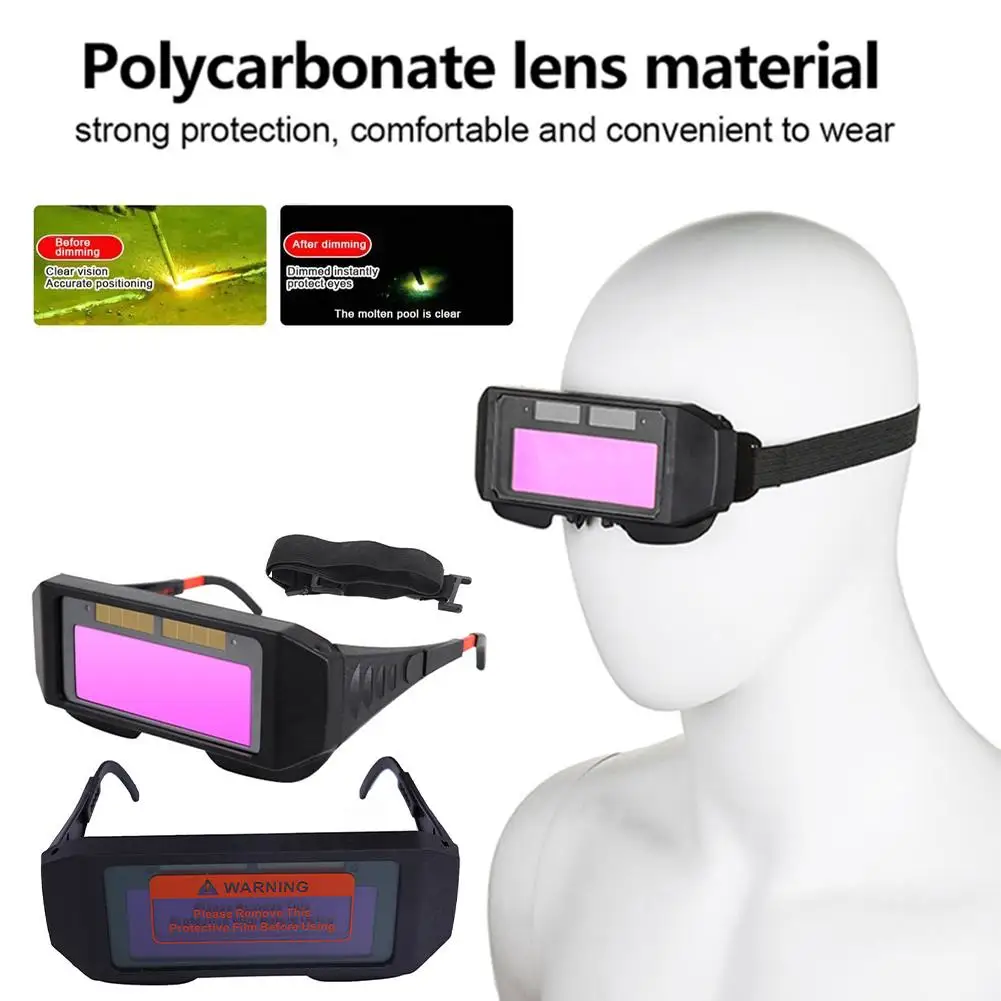 Gafas de soldadura con atenuación automática, cambio de luz, oscurecimiento automático, gafas antiojos para máscaras de soldadura, accesorios para