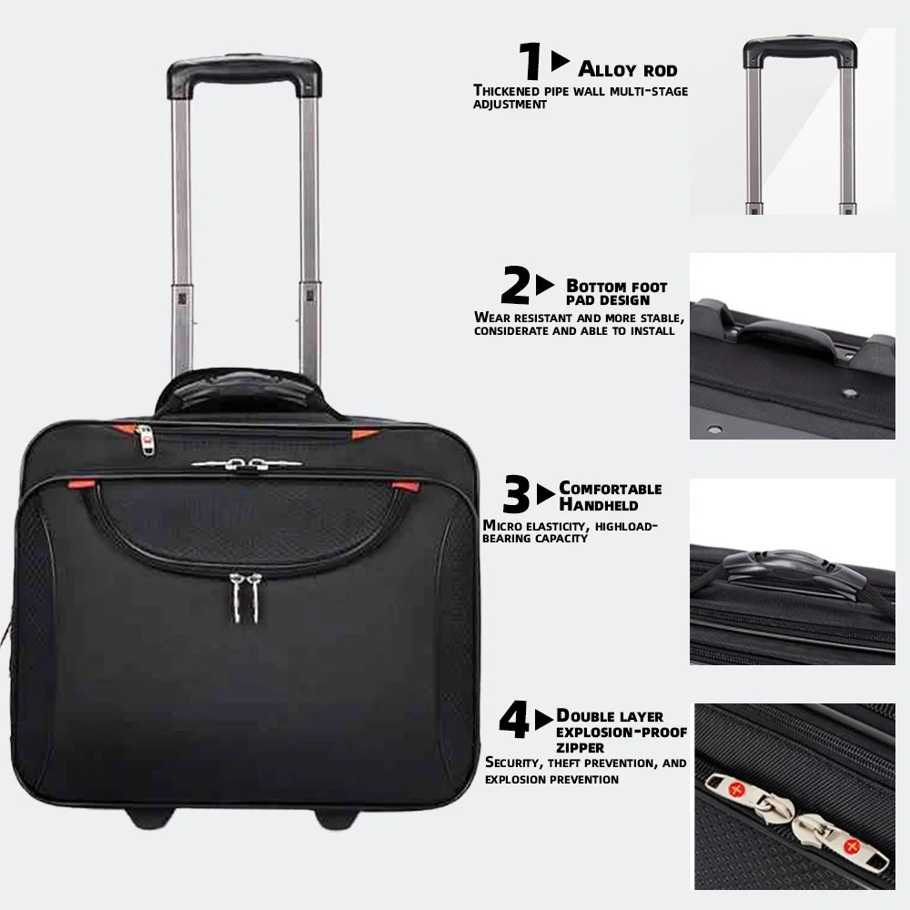 waterproof-oxford-18-inch-wheeled-business-laptop-trolley-case-multi-pocket-computer-tablet-storage-handbag-carry-travel-luggage